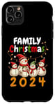 iPhone 11 Pro Max Family Christmas 2024 Snowmen Cute Festive Holiday Memories Case