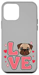 Coque pour iPhone 12 mini Chiot mignon pour les amoureux des carlins