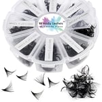 Volume Russes Cils D Curl 500 Fans 30D 0.07mm 9-16mm Mixed Préfaits Extensions de Cils Volume Russe Bouquet Prefait Cils Pré-ventilées Professionnel Ventilateur Cils Extension(500-30D-0.07-D-916)