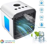 YEQUANHUA Portable Air Conditioner Air Mini Cooler - 3 In 1 Air Cooler Fan, Mobile Air Conditioner, Humidifier Purifier, Anti-Leak, New Filter (White)