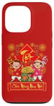 Coque pour iPhone 13 Pro Robe de Nouvel An vietnamien Chuc Mung Nam Moi Garçon Fille Ao Dai