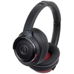 NEW audio-technica ATH-WS660BT SOLIDBASS Bluetooth Wireless Headphones Black Red