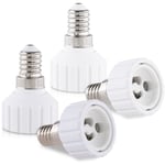 4x Sockeladapter - E14 till GU10 sockelkonvertering - Bajonettbaslampahållare adapter för halogen LED-lampa