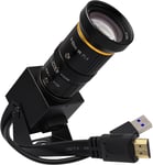 Caméra Hdmi Usb 4K 60Fps Usb3.0 Webcam Avec Objectif Téléobjectif 5-50Mm, Caméra De Microscope Industriel À Zoom Optique 10X Webcam De Streaming H.264 Pour Ordinateur, Moniteur, Tv, Projecteur