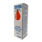 Waxsol Ear Drops 0.5% Effective Easy Removal, Softens Hardened Ear Wax, Painless