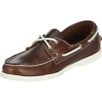 Sebago Homme Docksides Portland Waxed Chaussures bateau, Marron Brown White A02, 41 EU