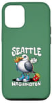 Coque pour iPhone 12/12 Pro Seattle Washington Seagull French Fries Souvenir drôle