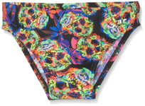 Speedo Boy's Psychedelic Fusion All-Over Brief, Black/Siren/Diva, 28/5 cm/M