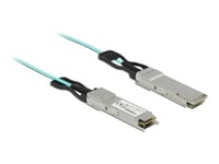 Delock - Ethernet 40Gbase-Aoc-Kabel - Qsfp+ (Hann) Til Qsfp+ (Hann) - 3 M - 3 Mm - Sff-8436 - Active Optical Cable (Aoc) - Akvamarin