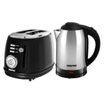 1500W 1.8L Cordless Electric Kettle & 2 Slice Bread Toaster Kitchen Set