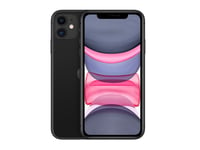 Apple Iphone 11 - 4G Smartphone - Dual-Sim / Internal Memory 128 Gb - Lcd-Skärm - 6.1" - 1792 X 828 Pixlar - 2 Bakre Kameror 12 Mp, 12 Mp - Front Camera 12 Mp - Svart