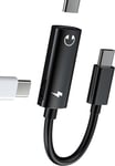 Adaptateur Usb C Vers Audio Jack(2En1)Pour Apple Iphone 16 Ecouteur Chargeur Prise Splitter Pour Ipad Casque Câble Aux Connecteur Compatible Avec Samsung Double Répartiteur Android[CAS313519]