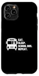 Coque pour iPhone 11 Pro Eat Sleep School Bus Repeat Proud Funny School Bus Driver