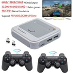 Mini Console de jeu,40000 plus jeux,Avec carte SD 128G et 2 contrôleurs sans fil,HD 4K HDMI,LAN / Wifi,rétro Classique,pour PSP/N6