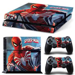 TN-PS4-7045-Anime Spider Man Venom Vinyyli Ihotarra PS4-konsoliin ja 2 ohjaimeen Tarra Kansipelitarvikkeet