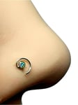 Spiral Swirl Bose Stud 925 Silver 1.5mm AB CZ 22g (0.6mm) Ball End Bohemian Stud