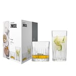 Schott Zwiesel Stage 121882 Lot de 8 verres à whisky et à long drink Taille 79 & 60 en verre Passe au lave-vaisselle Capacité 440 ml et 364 ml