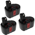 3x Batterie compatible avec Bosch gst 24V, psb 24VE-2, saw 24V outil électrique (3300 mAh, NiMH, 24 v) - Extensilo