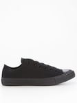 Converse Mens Ox Trainers - Black, Black/Black, Size 6, Men