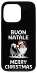 Coque pour iPhone 13 Pro Buon Natale, chien de berger des Shetland, Sheltie, Noël, Italie, Père Noël