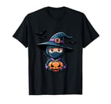 Scary Halloween Ninja Witch Hat Costume Spooky Season T-Shirt