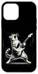 Coque pour iPhone 12 mini Guitare chat à bascule jouant hilarant Kitty Cat Guitarist