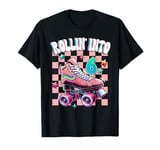 Six Birthday Rollin' Into 6 Years Old Girls Roller Skating T-Shirt