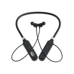 Trådlösa Bluetooth-hörlurar BT-12 med nackband för utomhussporter, headset med display och touch-kontroll, öronsnäckor för musik (FMY) Black