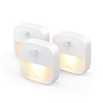 eufy by Anker [Pack de 3] Lumi Veilleuse-Lampe Murale autocollante avec LED de Couleur Chaude,détecteur de Mouvement,capteur de lumière,efficacité énergétique pour Chambre,Salle de Bain,Cuisine,etc.