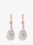 Eclectica Pre-Loved Swarovski Crystal Drop Earrings, Dated Circa 1990s, Rose Gold