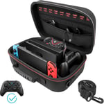 Étui Rigide Pour Nintendo Switch & Switch Oled, Sac De Voyage Portable De Protection Rigide, Doublure Douce, Étui De Transport Pour 18 Jeux Pour Console Switch Pro, Manette Et Accessoires