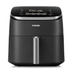 COSORI Air Fryer TurboBlaze 6L,30-230degrés Celsius, Friteuse sans Huile 5 vitesse du ventilateur turbo,compact,10 en 1,Ecran Tactile, 100 plus recettes en ligne et papier, 96 tableaux de cuisson