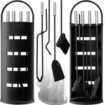 KESSER® Accessoires de cheminée Set de 5 couverts de cheminée - Design moderne revêtu Ensemble de cheminée de haute qualité composé de 5 pièces :