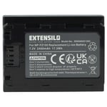 EXTENSILO Batterie compatible avec Sony Alpha A7 III, A7 Mark 3, A7R III, 8S III, 9 II appareil photo (2400mAh, 7,2V, Li-ion)