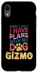 Coque pour iPhone XR Nom de chien Gizmo Cadeau personnalisé Busy With My Dog Gizmo