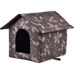 Maison pour Chat Extérieur, Maison Cabane Niche pour Chat Et Chien, Doux Et Chaud, Impermeable Hiver Chat Cabane Niche pour Chat Chien Lapin Chiot