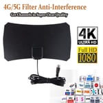 2000Miles Indoor HD Digital TV Antenna Aerial Signal Amplified 4K 1080P Freeview