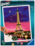 Ravensburger – CreArt grand format 30x40 cm – Paris City of Love – Loisir créatif – Peinture par numéros – Adulte - Activité détente et créative – Dès 12 ans – 23624 – Version française