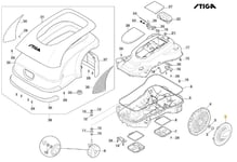 Enjoliveur Roue De 240 MM Original Stiga a3000 Rtk Robot Tondeuse 322110852/0