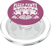 Pizza Party Pizza Pawty Three Dogs Funny Pun amoureux des chiens PopSockets PopGrip pour MagSafe