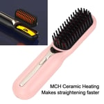 Hair Straightener Brush Effective Smoothing Hair Straightening Iron Brush Anti