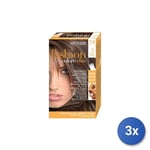 3x Fashion Elite Hair Color 7/0 Medium Blonde Professional