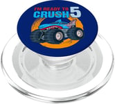 Birthday Boy 5 Year Old, Monster Truck, 5th Birthday PopSockets PopGrip for MagSafe