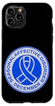 iPhone 11 Pro Seasonal Affective Disorder Awareness December Blue Ribbon Case