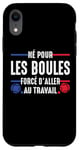 Coque pour iPhone XR Né pour les boules Boccia Boule Pétanque boules Drôle