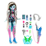 Monster High Doll, Amped Up Frankie Stein Rockstar with Instrument and Performance-Themed Accessories Like Headphones