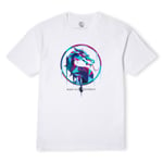 Mortal Kombat Blue Logo Oversized Heavyweight T-Shirt - White - XL