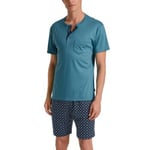 Calida Relax Choice 3 Short Pyjamas Blå/Blå bomull Medium Herre