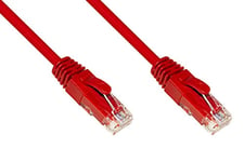 LINK Câble réseau Catégorie, 6 A, Non blindé UTP AWG24, Couleur Rouge halogène, 10 m