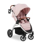 hauck Uptown, Melange Rose - Pushchair with Large Seat, Rubber Wheels, Suspension Raincover & Cup Holder, Height-Adjustable, Easy & Compact Folding, Fully Reclining from Birth up to 22 kg